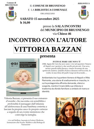 Incontro con l'autore - Vittoria Bazzan