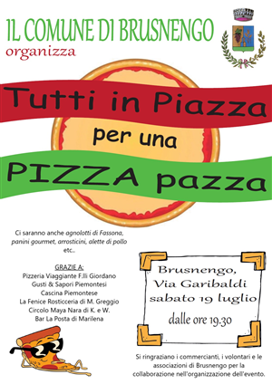 Tutti in Piazza per una Pizza Pazza